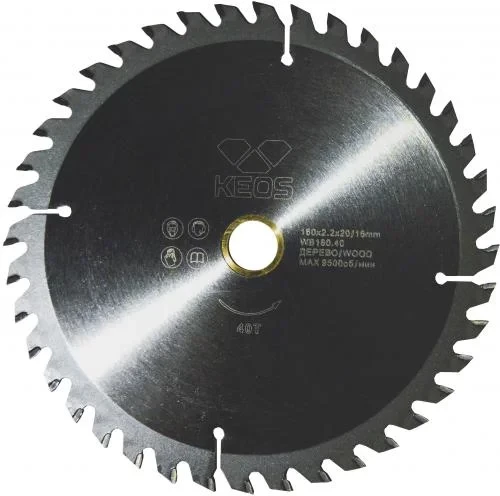 Диск пильный по дереву KEOS 160x20/16 z40 (WB160.40)
