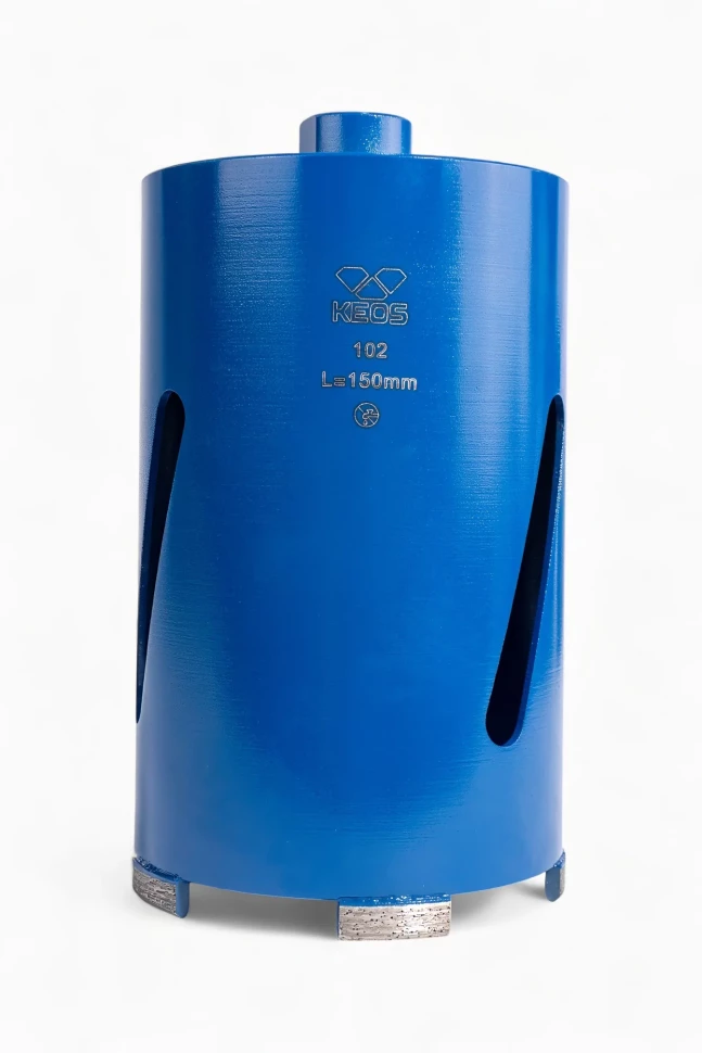 Коронка алмазная по бетону KEOS (сухой рез) М16 102/150мм (DC102.150)