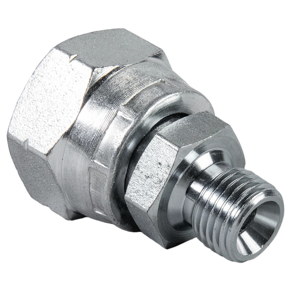 Соединитель (переходник) для шлангов 1/2"F (накидная гайка) х 1/4"M