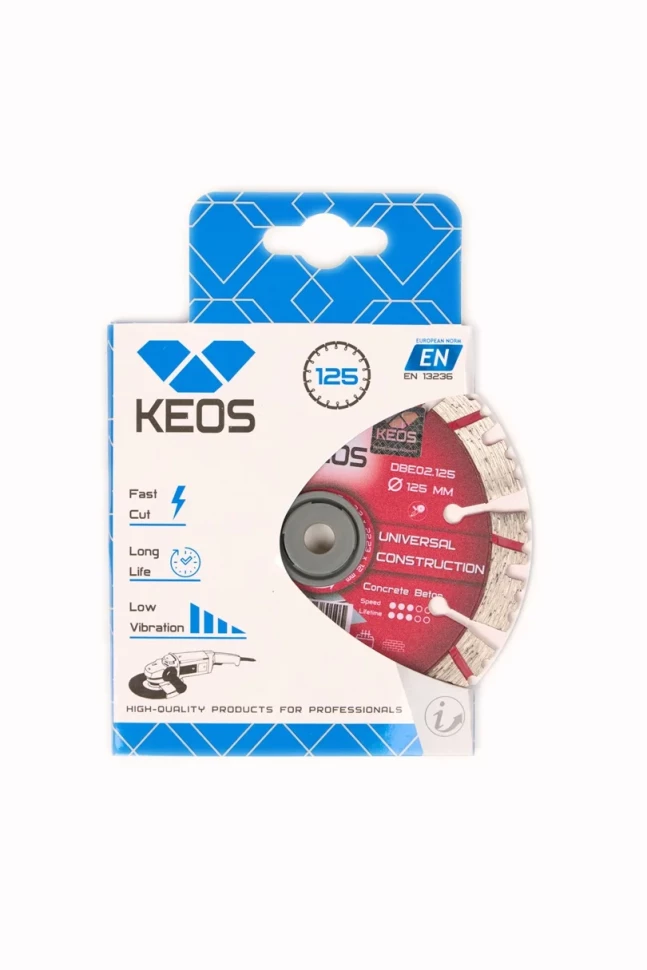 Диск алмазный KEOS ЭКО (ECO) сегментный по бетону 125х22,23 мм (DBE02.125)